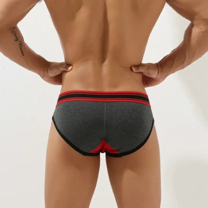 Seobean Men’s Low Rise Briefs — Cotton Spandex Sexy Contour Pouch Underwear 10101