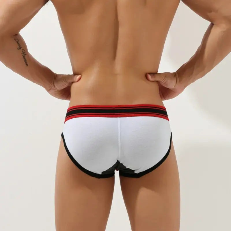 Seobean Men’s Low Rise Briefs — Cotton Spandex Sexy Contour Pouch Underwear 10101