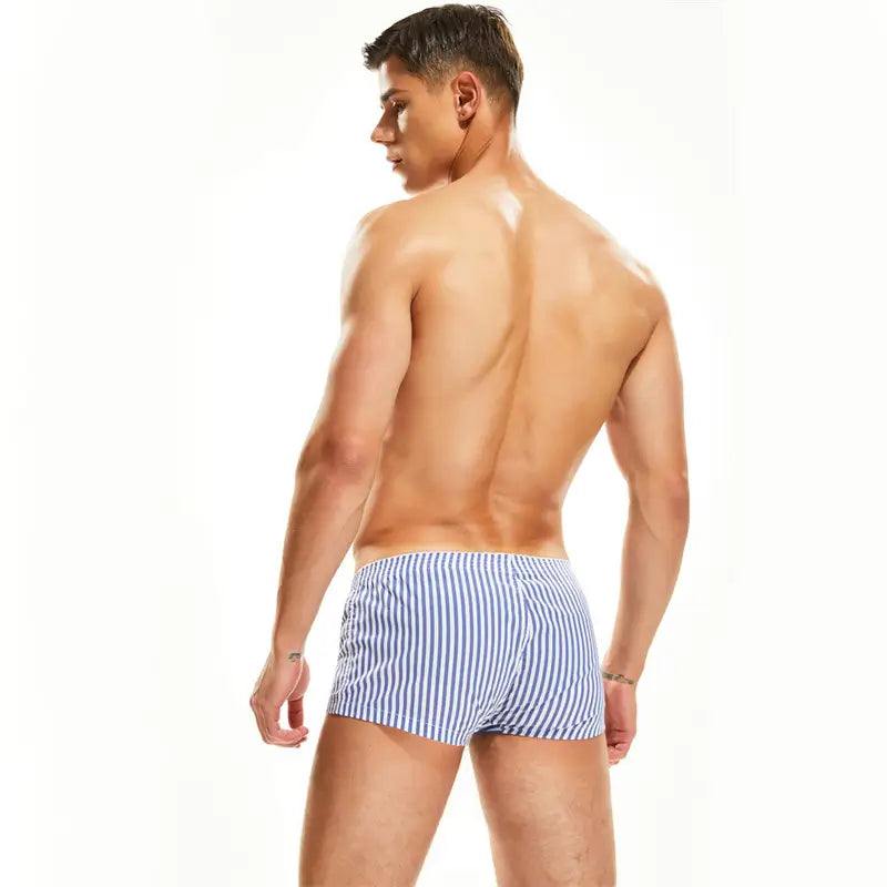 Seobean Men's Trunks 100% Cotton Boxer Trunks with Pouch