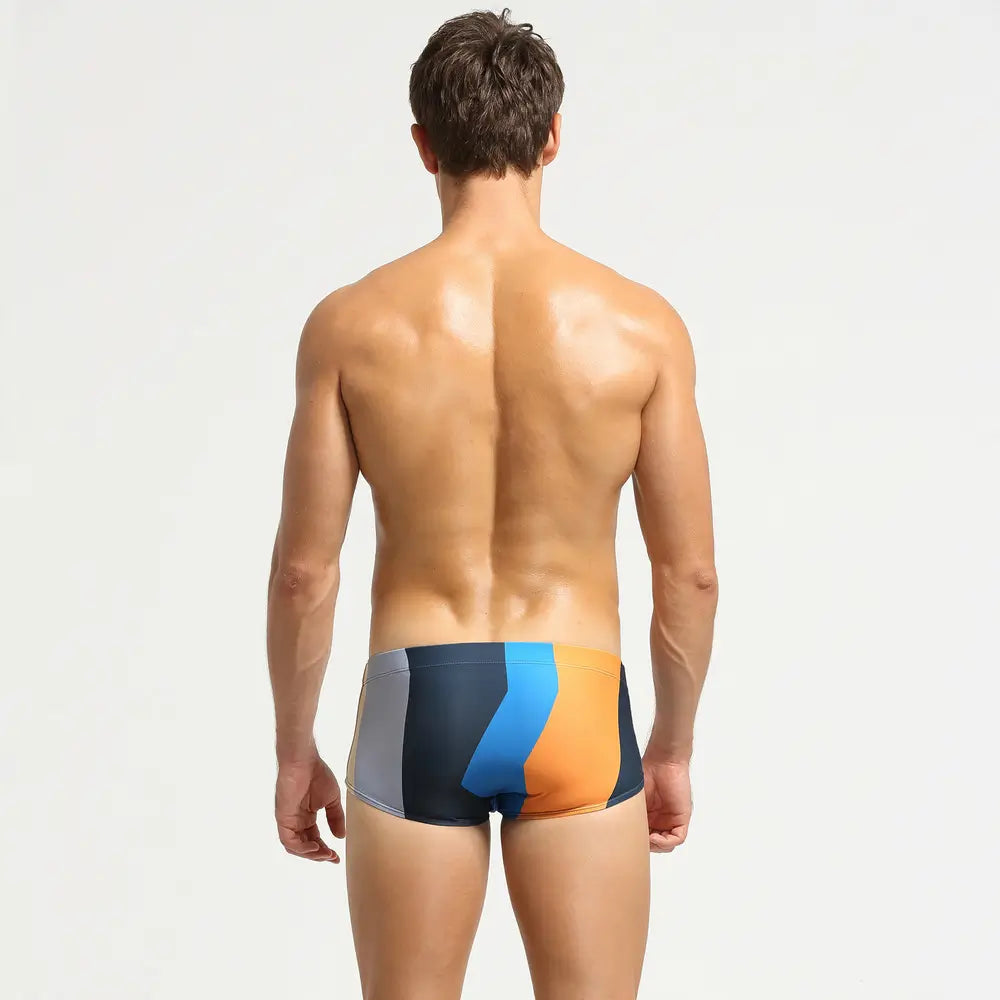 Seobean Men's Low-Rise Color Block Swim Trunks – 2024 New Swim Briefs