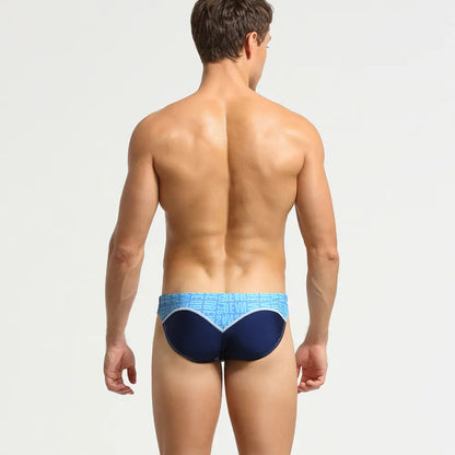 Seobean Men's Color Block Swim Briefs - Stylish and Sexy Swimwear for Men