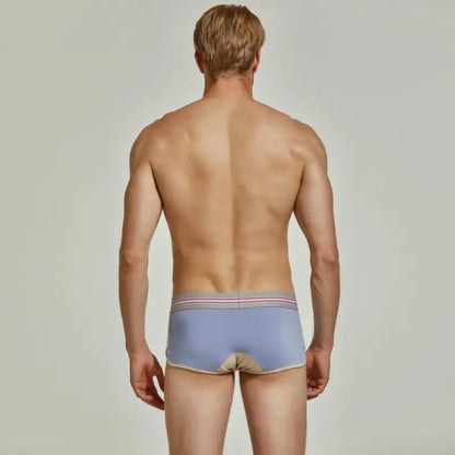 Seobean Men's Trunks – Retro Button Fly Boxer Briefs, Cotton Stretch, Sporty Fit 220207