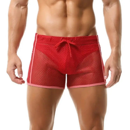 Seobean Men's Sexy Mesh Gym & Beach Shorts Underwear 220602