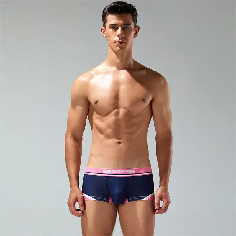 Men's Trunks - Low Rise Boxer Briefs with Pouch