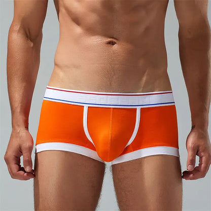 Men's Underwear with Pouch - Comfortable Low Rise Trunks in Candy Colors