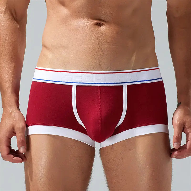 Men's Underwear with Pouch - Comfortable Low Rise Trunks in Candy Colors