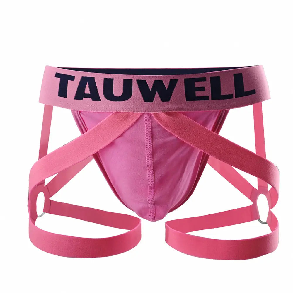 TAUWELL Men's Sexy Jockstrap Underwear High Elastic Sheer