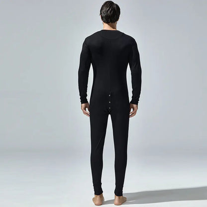 TAUWELL Men's Long Sleeve Bodysuit - Union Suit