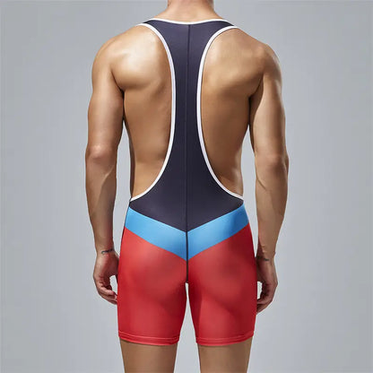 TAUWELL Men's Performance Bodysuit - Stretchy Training Suit for Active Sports