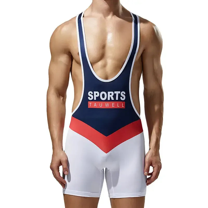 TAUWELL TAUWELL Men's Performance Bodysuit - Stretchy Training Suit for Active Sports