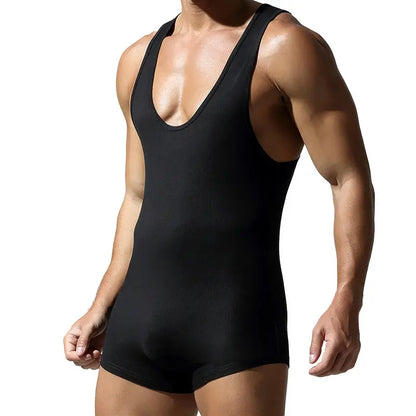 TAUWELL Men's Seamless Singlet Bodysuit Athletic Sports Wear