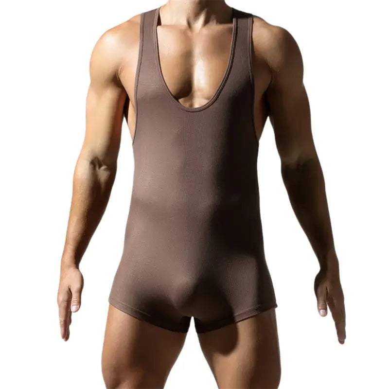 TAUWELL Men's Seamless Singlet Bodysuit Athletic Sports Wear