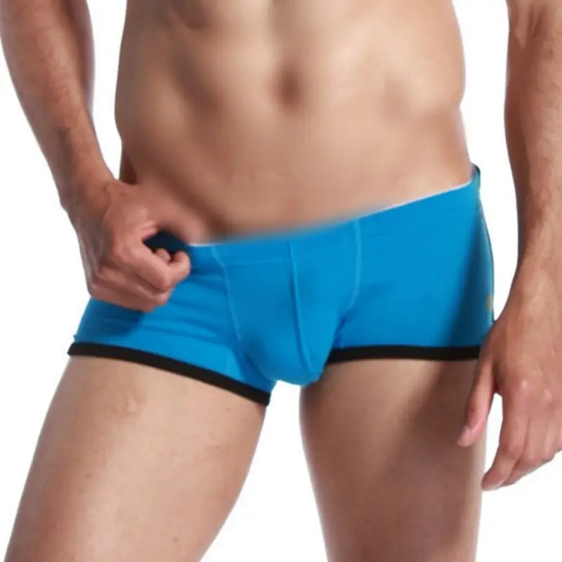 SEOBEAN Men's Low Rise Nano Boxer Brief with Slits - Cotton Blend Support