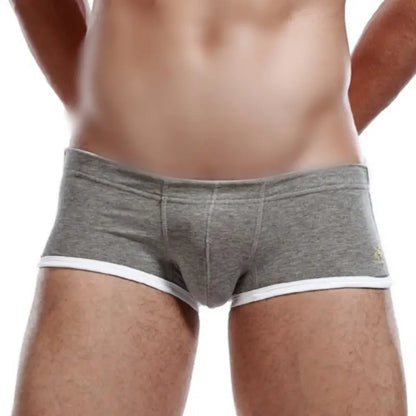 SEOBEAN Men's Low Rise Nano Boxer Brief with Slits - Cotton Blend Support