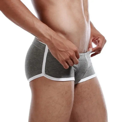 SEOBEAN Men's Low Rise Nano Boxer Brief with Slits - Cotton Blend Support