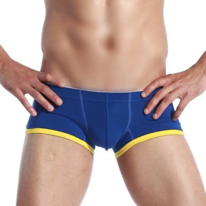 SEOBEAN Men's Low Rise Nano Boxer Brief with Slits - Cotton Blend Support