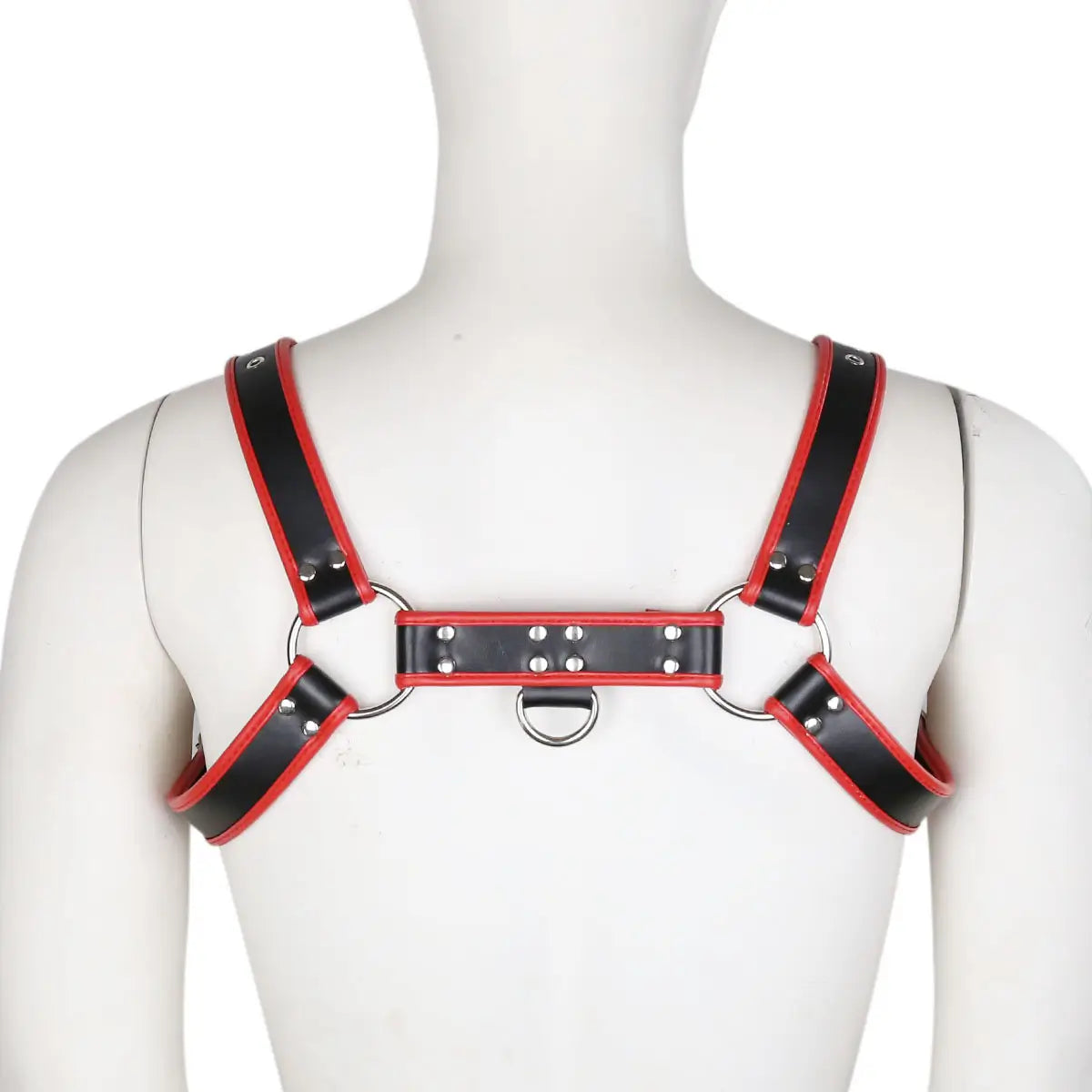 DomiGe Red Leather Men’s Harness - Bold, Sexy, and Versatile