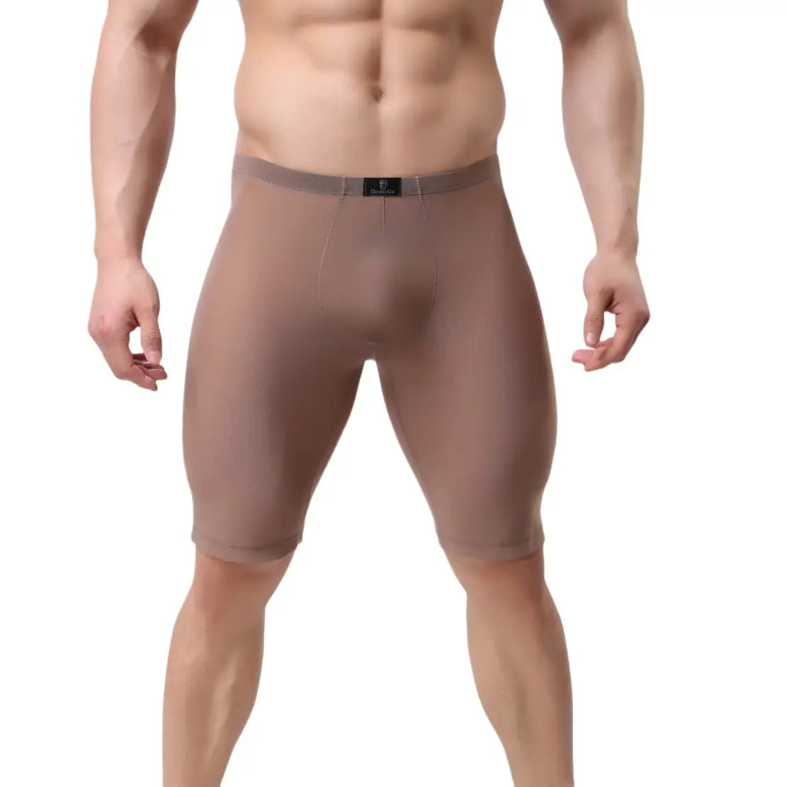 DomiGe Men's Long Leg Compression Underwear Boxer Shorts