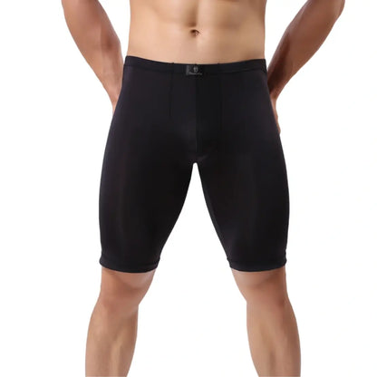 DomiGe Men's Long Leg Compression Underwear Boxer Shorts