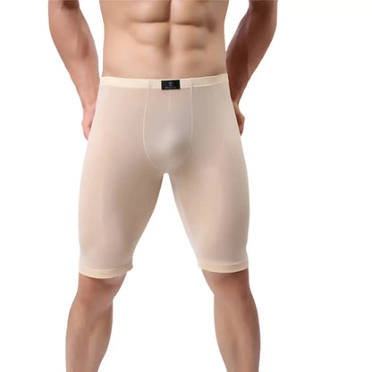 DomiGe Men's Long Leg Compression Underwear Boxer Shorts