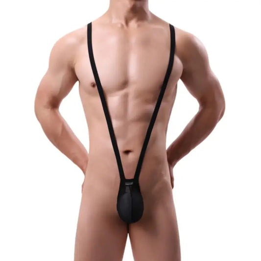 DomiGe Men’s Bodysuit Thong – Sleek G-String Sling Bikini Harness, Sexy Underwear