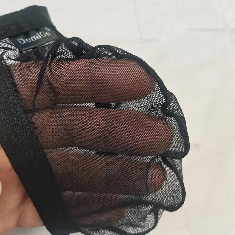 DomiGe Men's Thongs Underwear - Breathable Mesh G-String Low Rise Sexy Thong