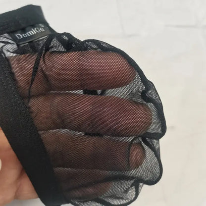 DomiGe Men's Thongs Underwear - Breathable Mesh G-String Low Rise Sexy Thong