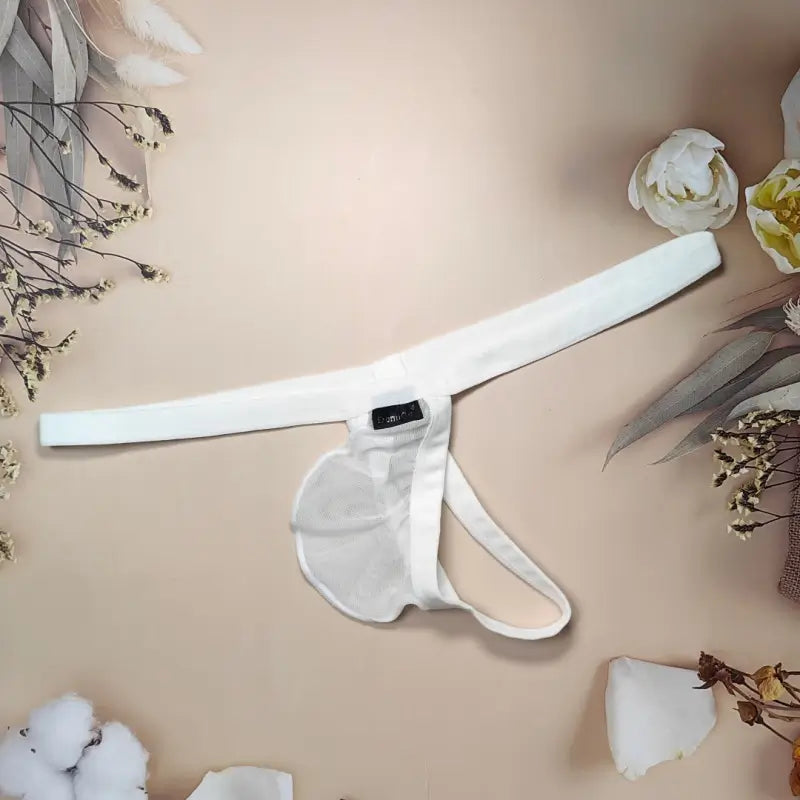 DomiGe Men's Thongs Underwear - Breathable Mesh G-String Low Rise Sexy Thong