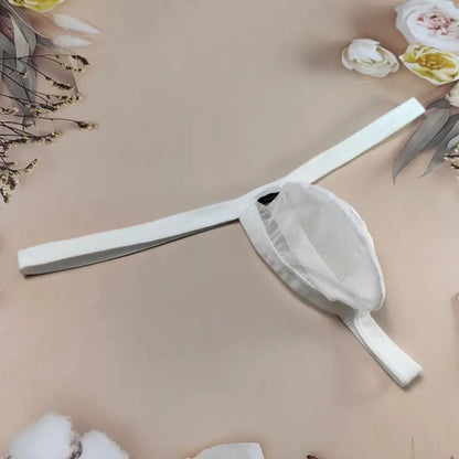 DomiGe Men's Thongs Underwear - Breathable Mesh G-String Low Rise Sexy Thong