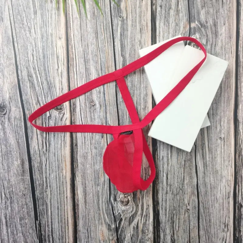 DomiGe Men's Thongs Underwear - Breathable Mesh G-String Low Rise Sexy Thong