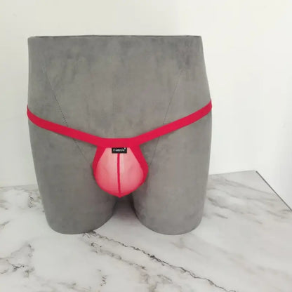 DomiGe Men's Thongs Underwear - Breathable Mesh G-String Low Rise Sexy Thong