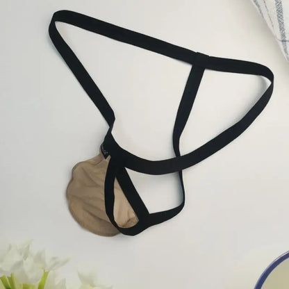 DomiGe Men's Thongs Underwear - Breathable Mesh G-String Low Rise Sexy Thong