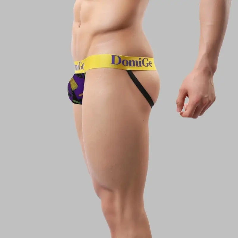 DomiGe Men's Halloween G-String Thong - Purple Witch Print Underwear