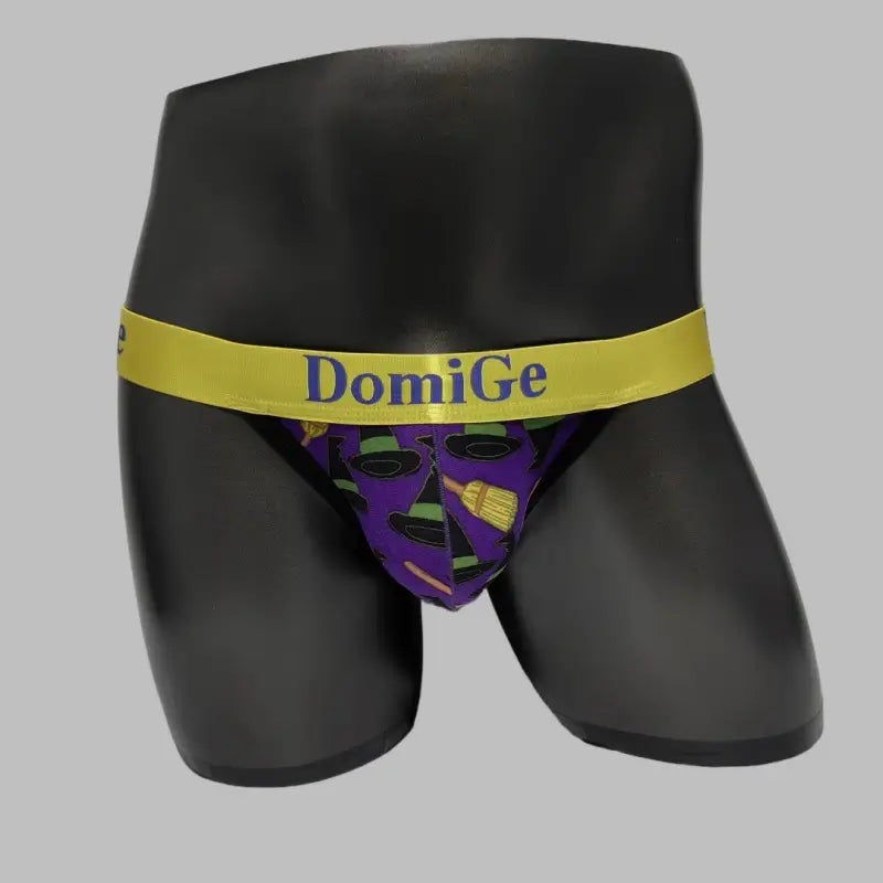 DomiGe Men's Halloween G-String Thong - Purple Witch Print Underwear