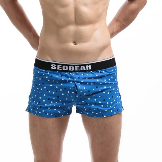 Seobean Herren-Boxershorts aus Baumwolle mit Punkten, Dessous