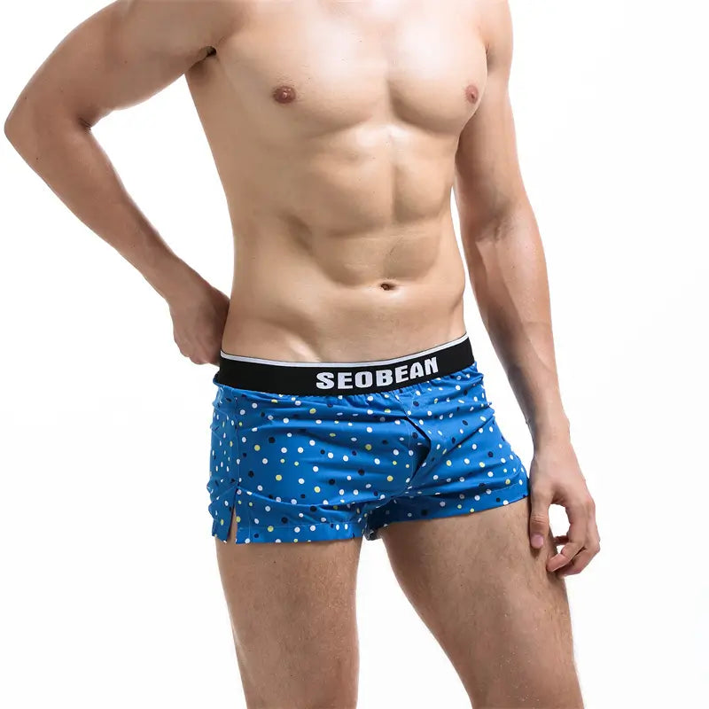 Seobean Men's Cotton Boxer Shorts Polka Dot Lingerie