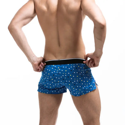 Seobean Herren-Boxershorts aus Baumwolle mit Punkten, Dessous