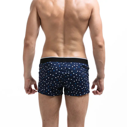 Seobean Herren-Boxershorts aus Baumwolle mit Punkten, Dessous