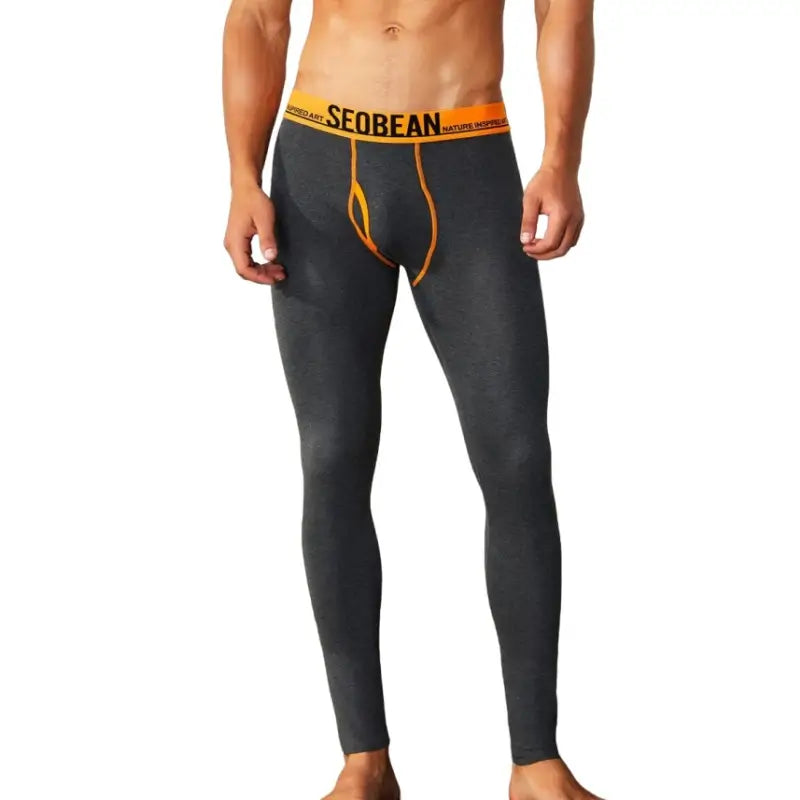 Seobean Men's Thermal Long Johns - Low Rise Cotton Spandex Underwear