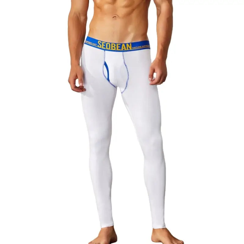 Seobean Men's Thermal Long Johns - Low Rise Cotton Spandex Underwear