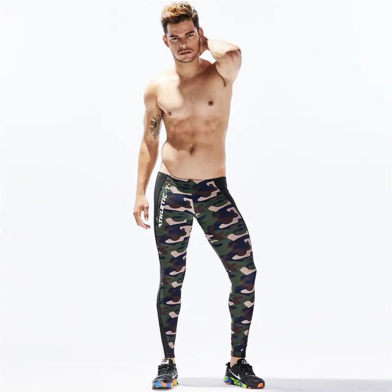 TAUWELL Men's Long John Compression Leggings - Athletic Tights