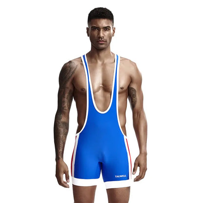 TAUWELL Herren Fitness Wrestling Bodysuit Singlet Sportweste für Männer