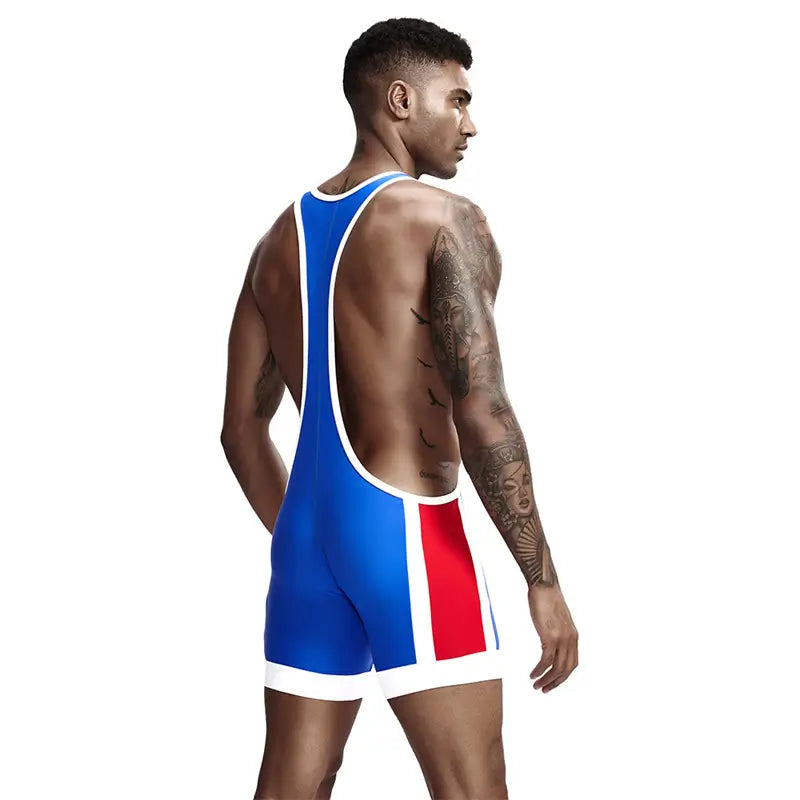 TAUWELL Herren Fitness Wrestling Bodysuit Singlet Sportweste für Männer