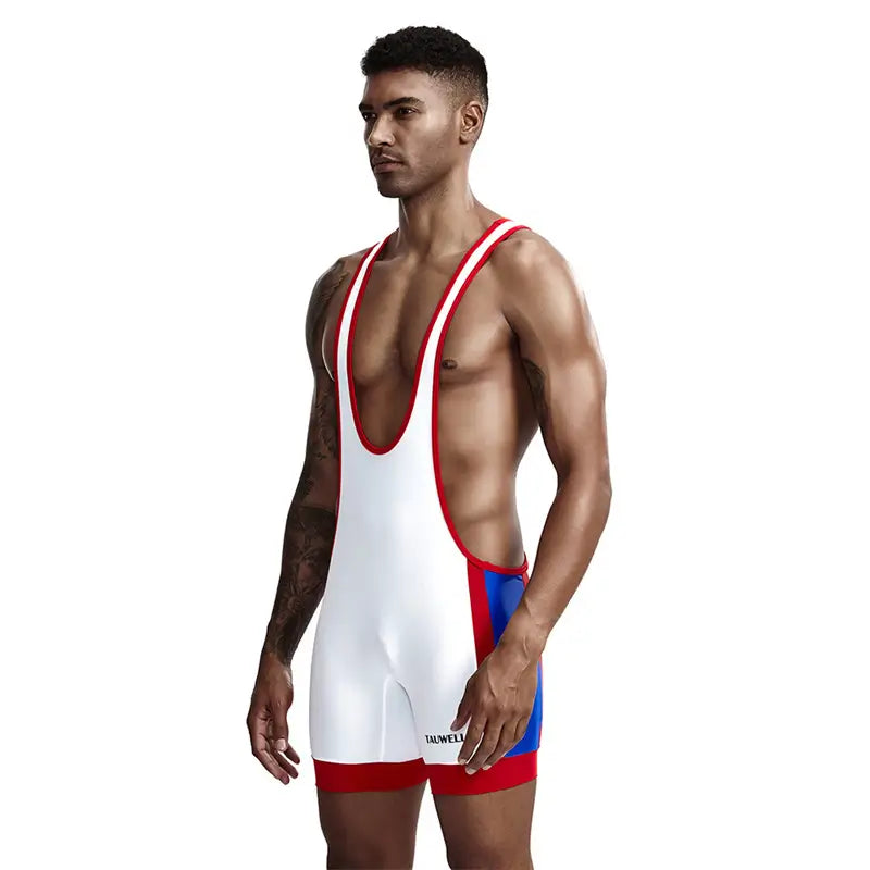 TAUWELL Men's Fitness Wrestling Bodysuit Singlet Athletic Vest for Men