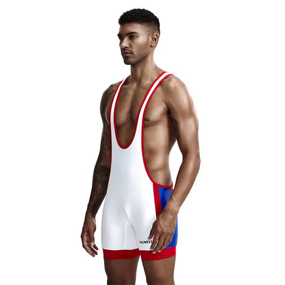 TAUWELL Herren Fitness Wrestling Bodysuit Singlet Sportweste für Männer