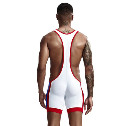 TAUWELL Herren Fitness Wrestling Bodysuit Singlet Sportweste für Männer