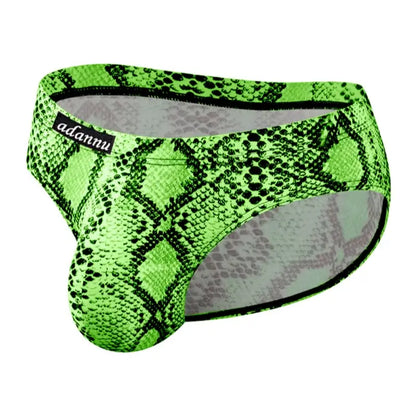 Adannu Men's Leopard Print Pouch Briefs - Low-Rise, Underwear for Men