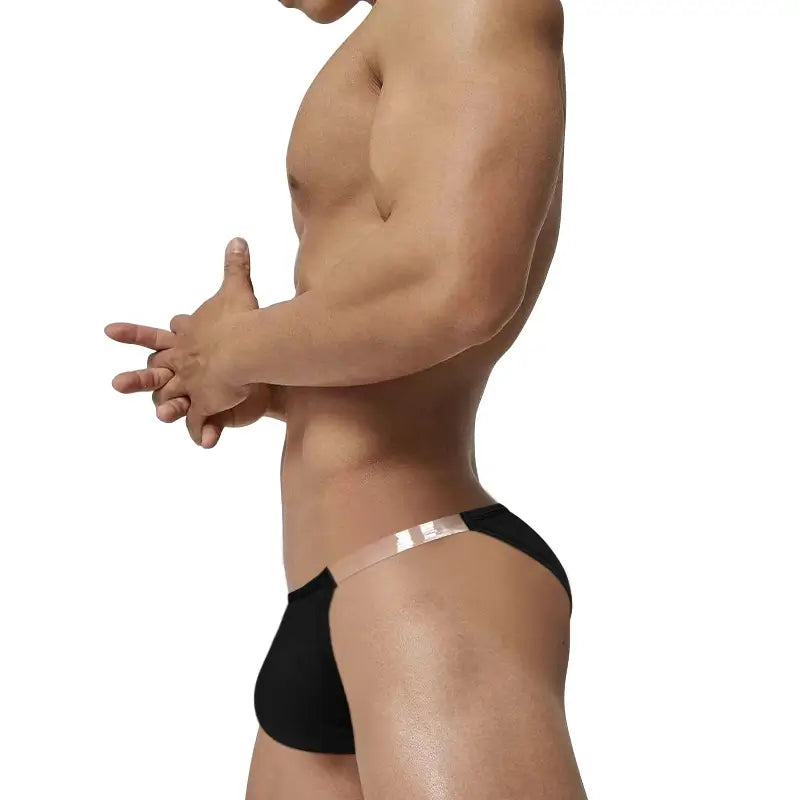 Adannu Men's U-Shaped Low Waist Briefs in Modal - Transparent Waistband for a Stylish Innerwear Experience