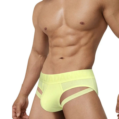 ADANNU Men's Low-Rise Ribbed Briefs - Bold, Comfortable, Youthful Design