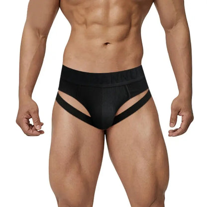 Adannu Men's Sexy Low-Rise Briefs - Breathable Cotton Underwear